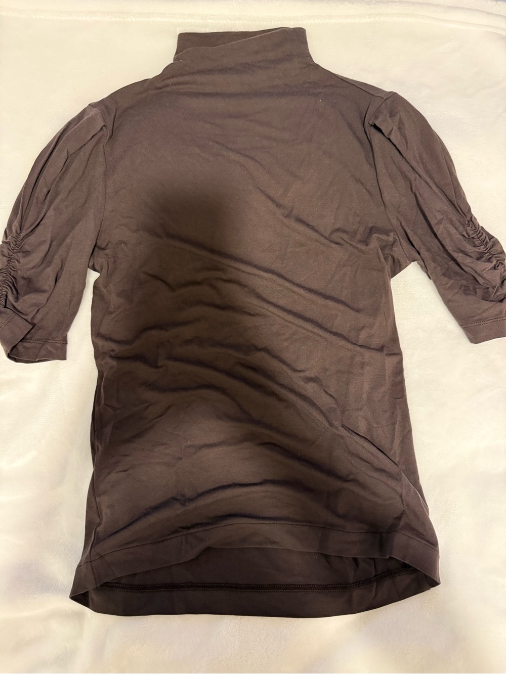 Madewell Brown Short-Sleeve Turtleneck